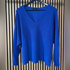 Cyrus Royal Blue V-Neck Sweater